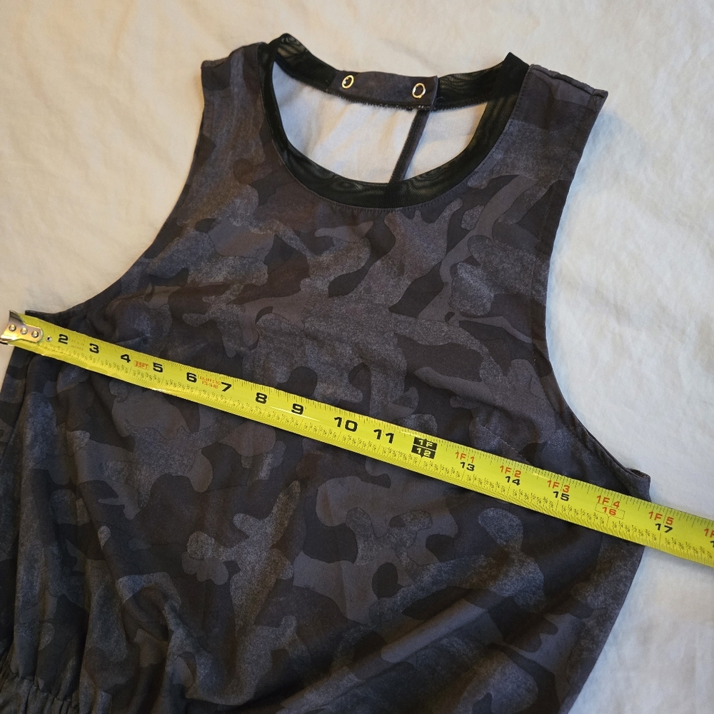 Zella Getaway Blouson Romper XS Grey Depths Say My Name Camo - Picture 5 of 9
